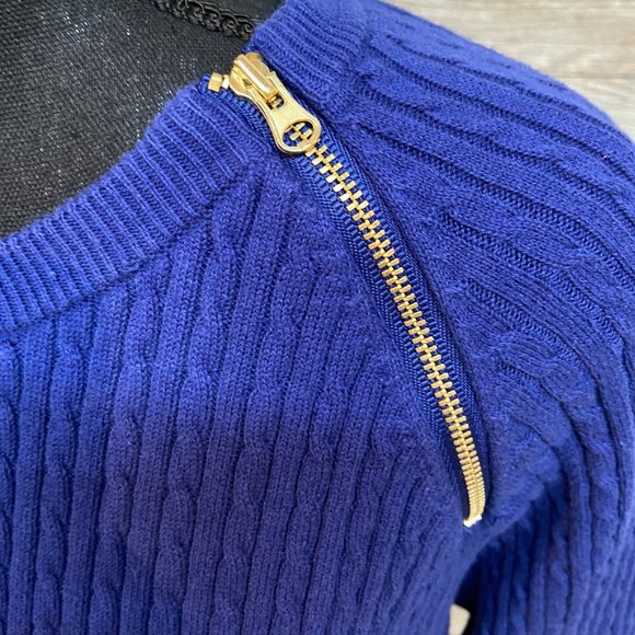 🌟💙Cobalt Blue Sweater W Zipper Detail💙🌟 - Picture 2 of 7